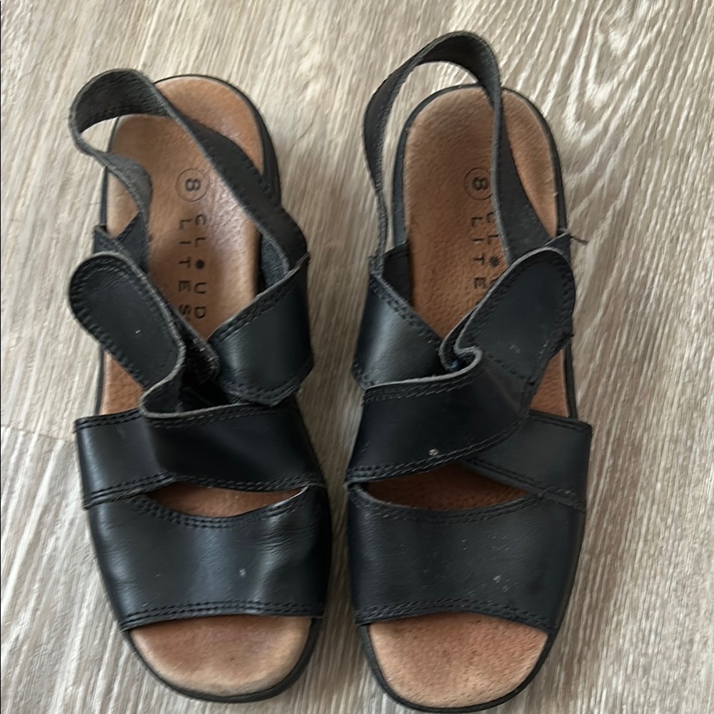 Black Leather Sandals